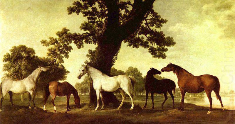 George Stubbs Pferde in einer Landschaft china oil painting image